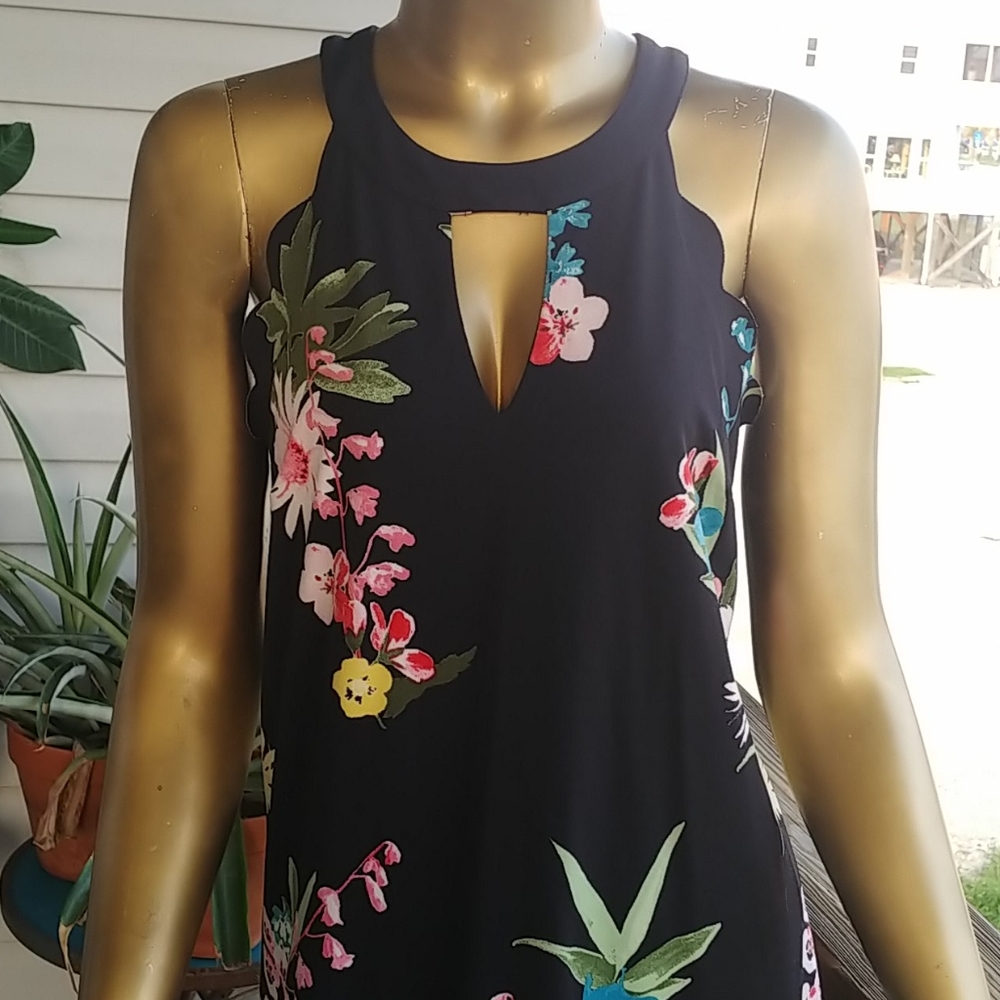 NWT Candies Scallop Halter Swing Dress - Picture 2 of 4